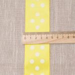 Лента атласная в горошек 45.0 мм / 22.5±1 метров, желтый, Globus