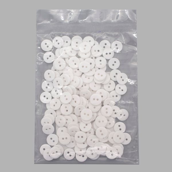 Пуговицы 2 прокола 18L (11мм) (s.white (белый)), CX-K-22, 144 шт