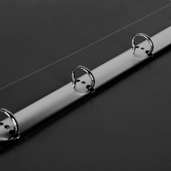 Папка на 4 О-кольцах A4 700 мкм 25 мм, волокно, 4 шт, d-17 мм, черный new EC211430001, Expert Complete