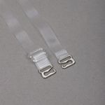 Бретели для бюстгальтера 10 мм, цв.прозрачный матовый, никель, TBY.0T101, уп 10 пар
