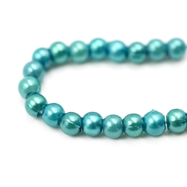 Бусины пластик (жемчуг) ⌀3 мм, 20 г, Astra&Craft, 029 NL бирюза