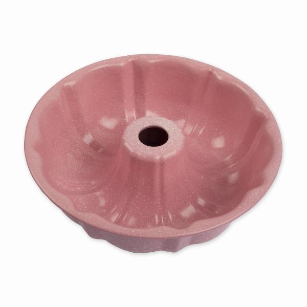 Форма металлическая круглая для кекса ⌀24 см, розовый, S-Chief FPC-0040