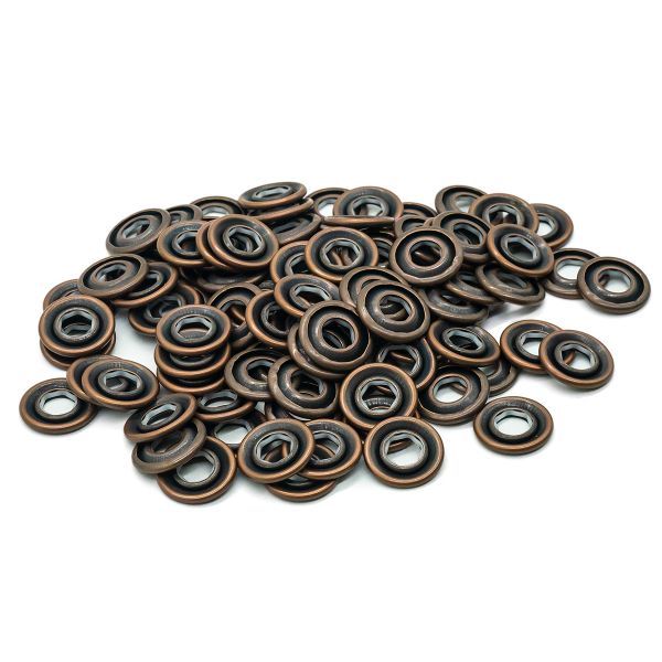 Кнопка клямерная ⌀17.0 мм, медь, (ЧАСТЬ B), 50 шт, BIG