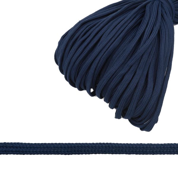 Шнур обувной плетеный ⌀6.0 мм / 100 метров, (диаметр ±1 мм), 030 т.синий