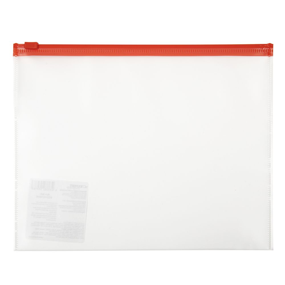 Папка-конверт на ZIP-молнии A5+ 120 мкм песок, 10 шт, красный замок EC211210045, Expert Complete EC211210045