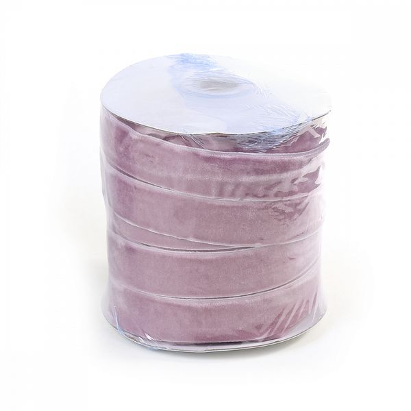 Лента бархатная (тесьма) 20.0 мм / 22.86±1 метров, арт.20VR73 нейлон цв.сиреневый