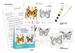 Картина по номерам Фрея PNBM-026, Пестрые бабочки, (на магните) 9х9 см