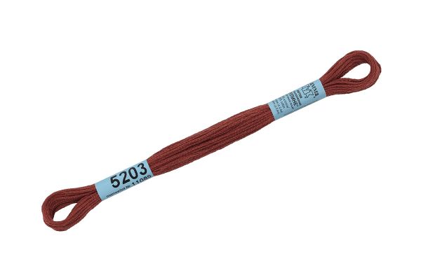 Мулине Gamma 100% хлопок, цв.5203 коричнево-красный, 24 мотка по 8 метров