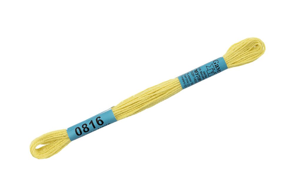 Мулине Gamma 100% хлопок, цв.0816 бл.оливковый, 24 мотка по 8 метров