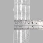 Лента (тесьма) шторная: сборка параллельная нефикс. 40 мм / 50 метров, (1 ряд петель, 2 шнура), прозрачный, 401-О