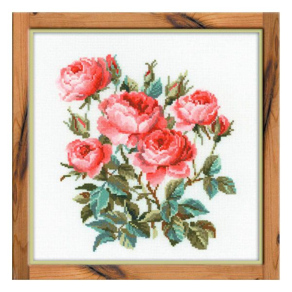 Набор для вышивания нитками Риолис, Садовые розы, 40х40 см