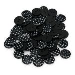 Пуговицы детские Горошек 24L (990 черно-белый) Q7125-FSS, 72 шт