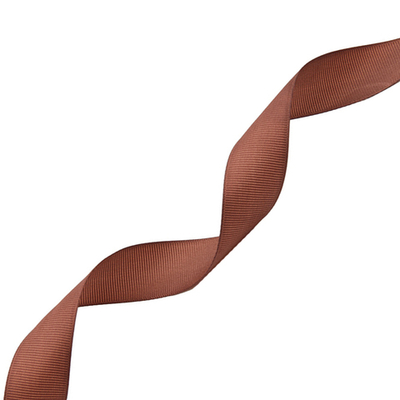 Лента репсовая (в рубчик) 25.0 мм, 074 коричневый, уп.18,28 м