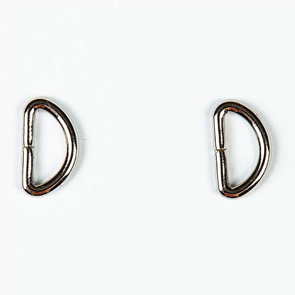 Полукольцо сварное металл внутр. 12 мм (внешн. 17х11 мм, ⌀2.5 мм), 50 шт, никель ГР, 6045