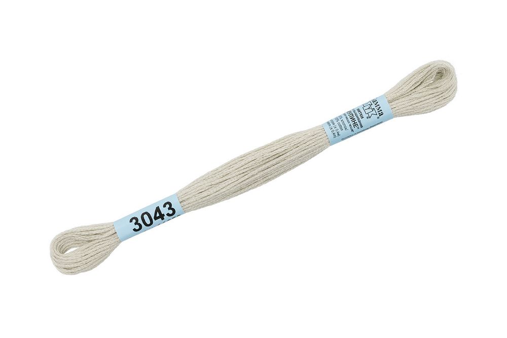 Мулине Gamma 100% хлопок, цв.3043 лен натуральный, 24 мотка по 8 метров