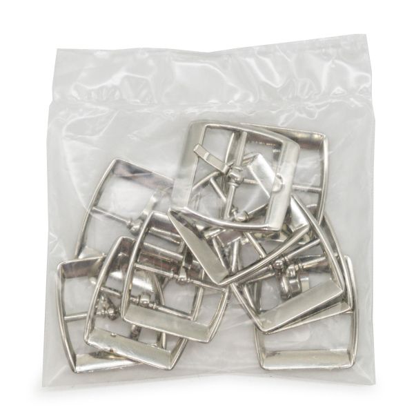 Пряжка ременная металл 24 мм. никель, 10 шт, BIG