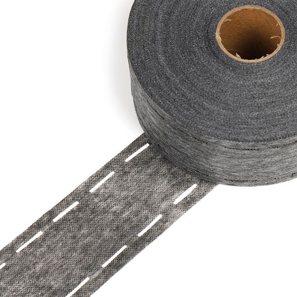 Лента корсажная клеевая перфорированная 60.0 мм / 100 метров, 40 г/м², 10-40-10, серый 6760G