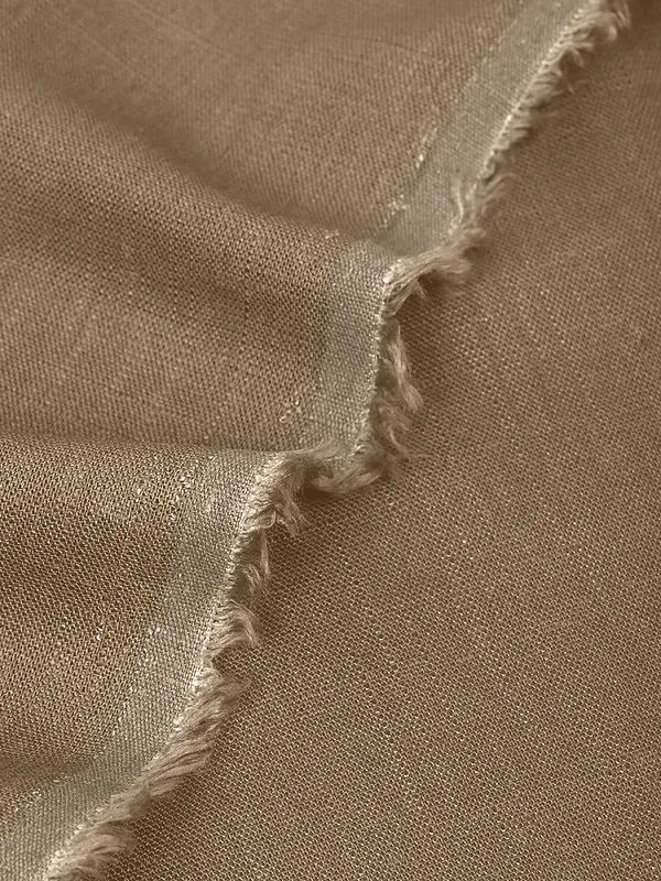 Льняная ткань 190 г/м², 140 см / 2 метра, TBY.Li.1002.48, 48 бежевый