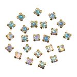 Хрустальные стразы в цапах/золото, 6мм, 40 шт/упак, Astra&Craft (42 прозрачный AB), 4AR169/176