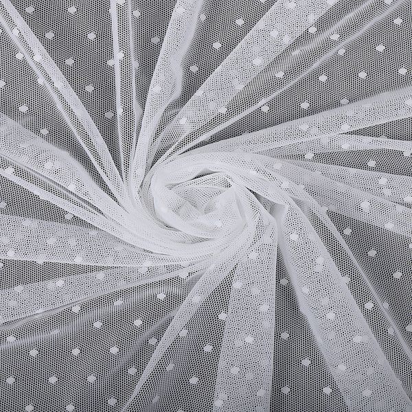 Сетка бельевая эластичная 65 г/м², шир.160 см / 5 метров, Мушка 00128, цв.01 белый /00128.01.1/