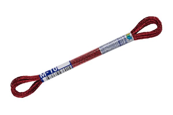 Мулине Gamma металлик, цв.М-10 красный, 12 мотков по 8 метров