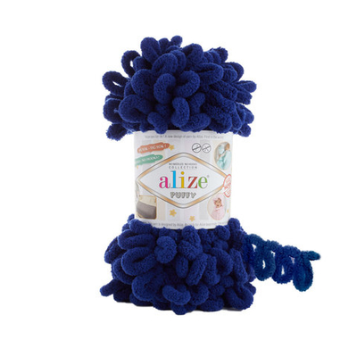 Пряжа Alize (Ализе) Puffy / уп.5 мот. по 100 г, 9м, 360 василек A