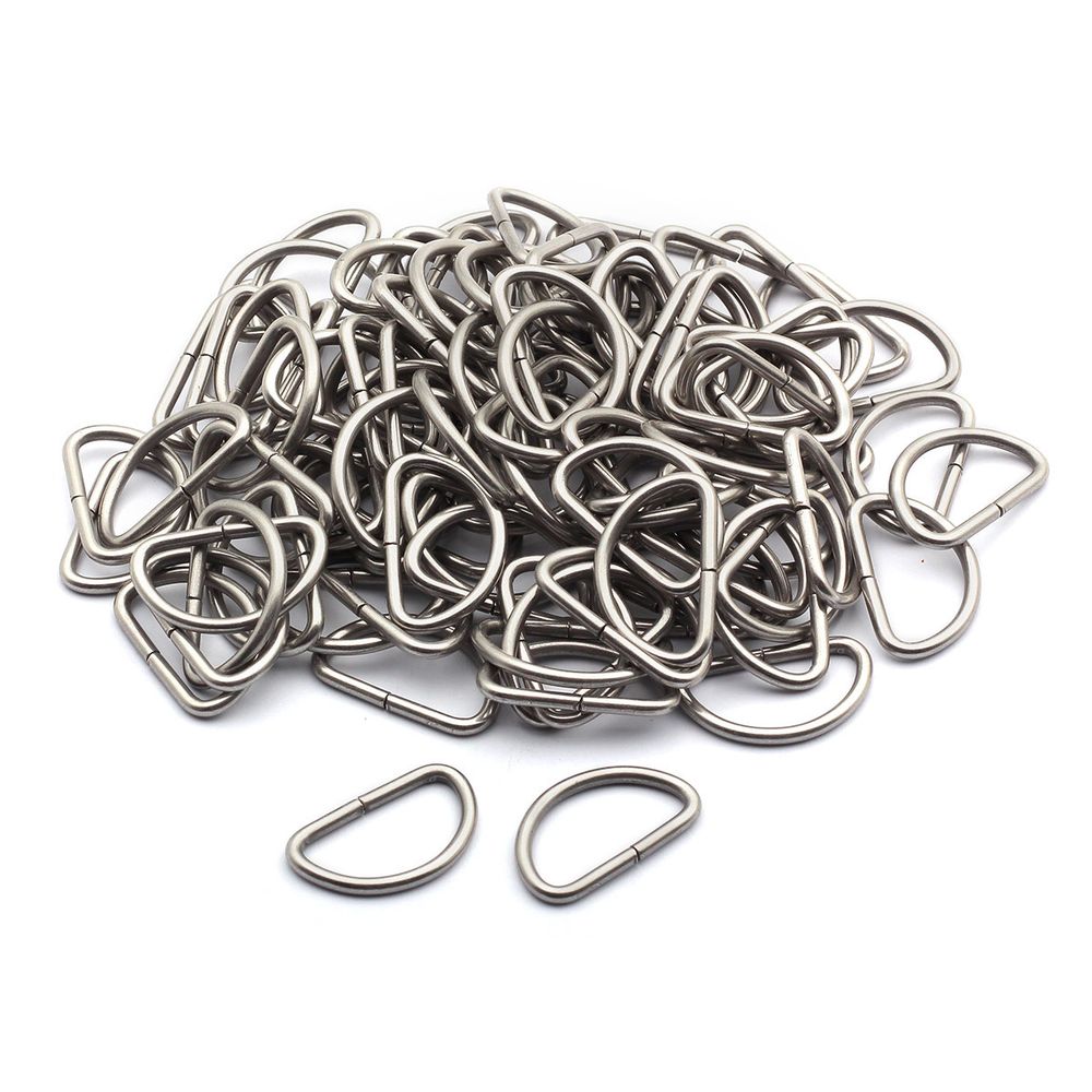 Полукольцо сварное металл внутр. 25 мм (внешн. 31х20 мм, ⌀3 мм), 100 шт, серебро ГР, 6070