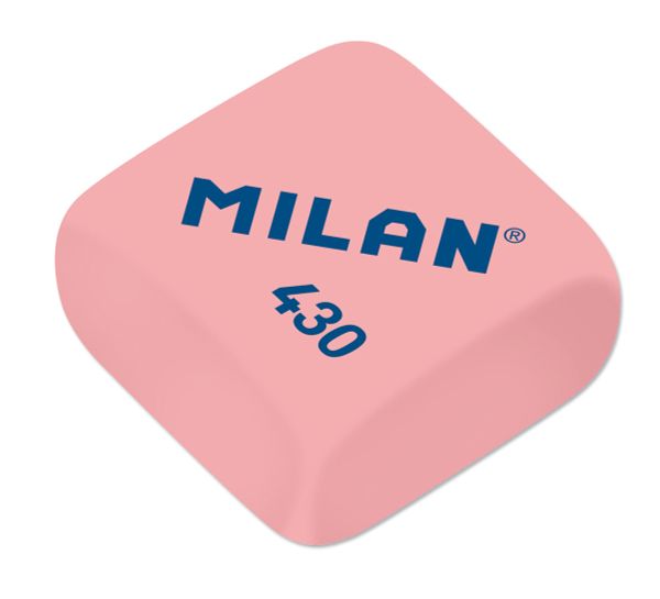 Ластик квадратный 430 2.8х2.8х1.3 см, 30 шт, ассорти CMM430, Milan