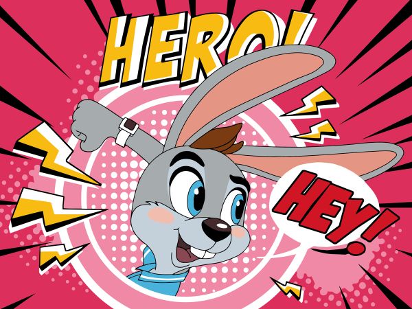 Картина по номерам Фрея, Союзмультфильм. Ну, погоди! Заяц, на картоне, 40х30 см