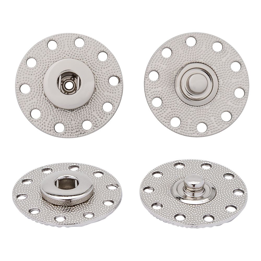 Кнопка пришивная металл ⌀25.0 мм, металл, S, уп.10 шт