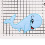 Термоаппликация Кит, 117х96мм 10 шт (голубой), 130061