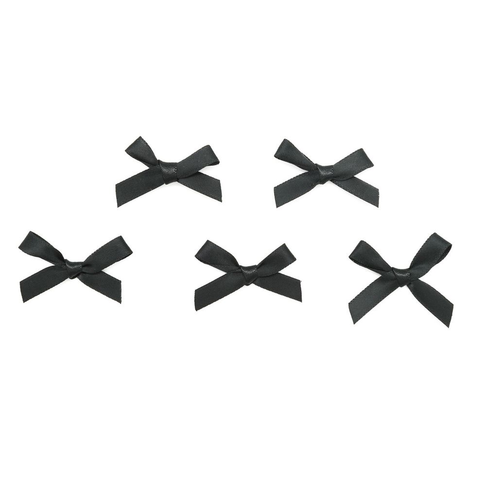 Бантики пришивные 3х2 см, 8 шт, черный