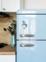 Кристальная (алмазная) мозаика Фрея ALVM-125, магнит, Чайка с кофе, 8.5х12 см