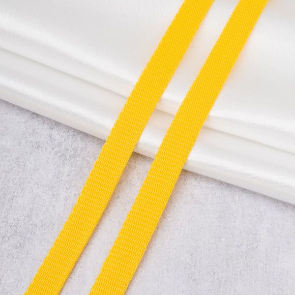 Стропа (ременная лента) 15 мм / 50 метров, 9.6 г/м, ГР, 63 желтый, 79-20015