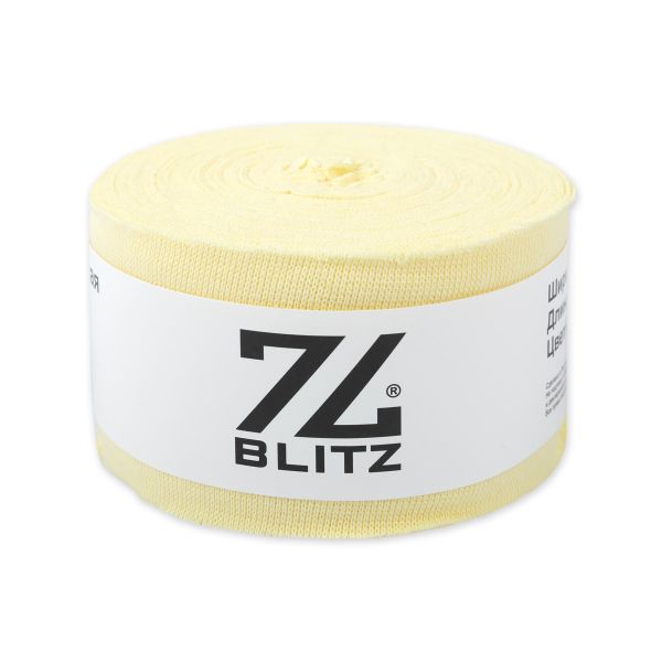 Косая бейка трикотажная 60 мм / 10 метров, (рибана), 005 св.желтый, Blitz