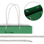 Шнурок для пакетов с крючком вязанный ⌀5 мм, l40см, 16 серебро (100шт/50пар)