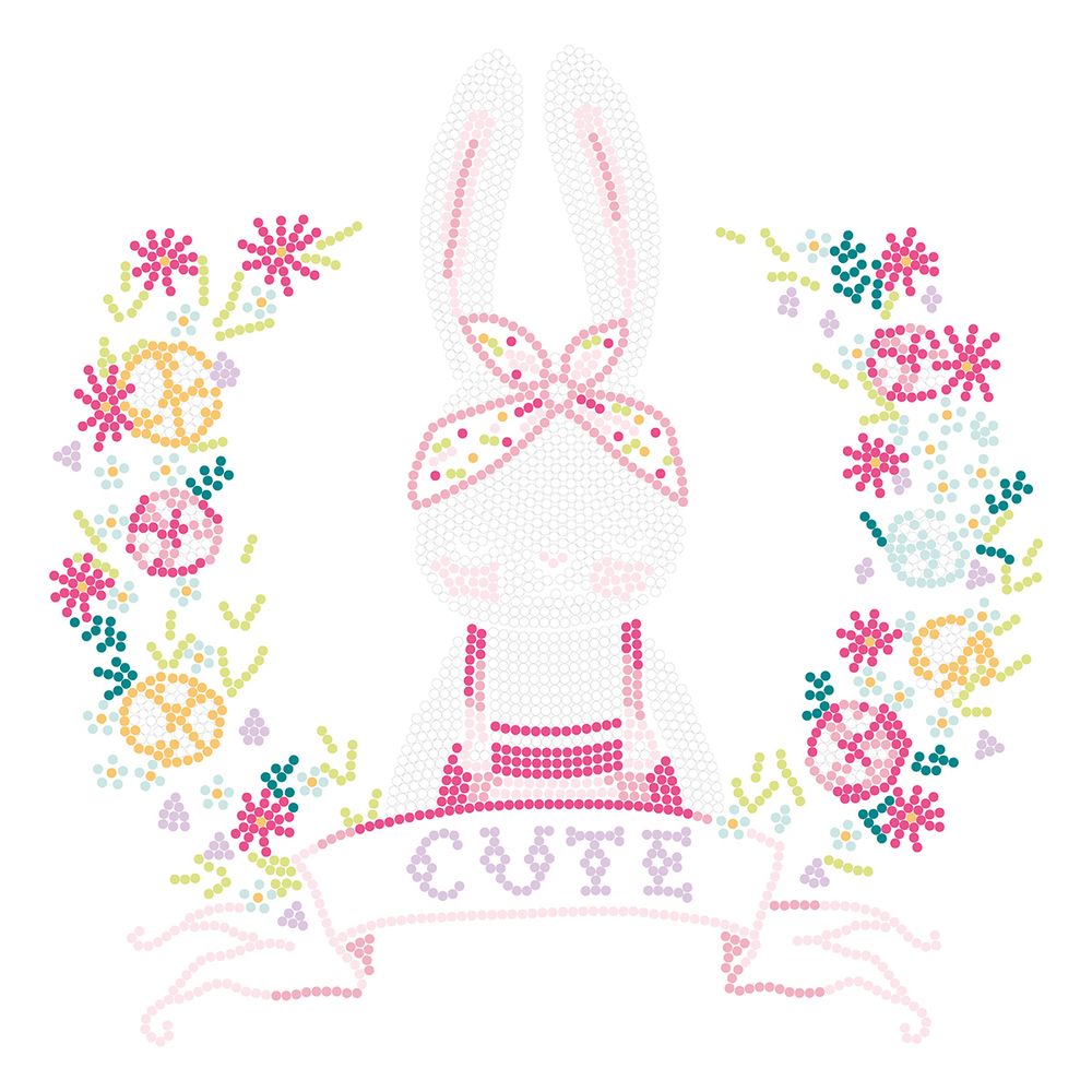 Алмазная (кристальная) мозаика Фрея, постер Милая зайка, 30х30 см