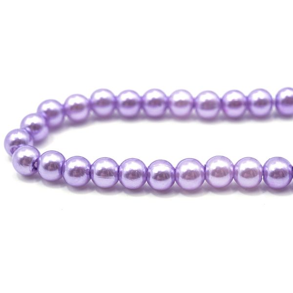 Бусины пластик (жемчуг) ⌀6 мм, 25 г, Astra&Craft, 017 NL сиреневый