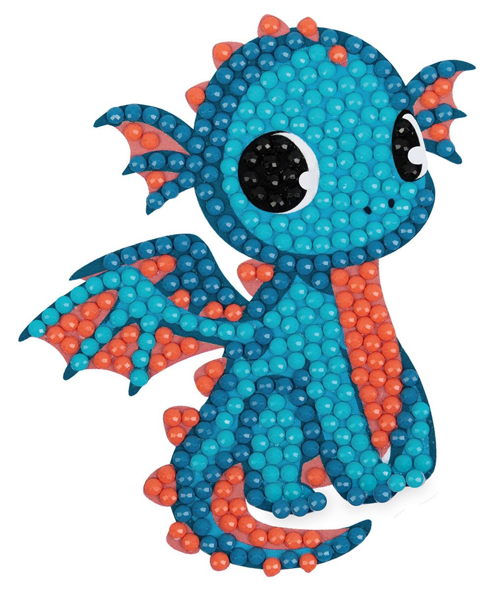 Алмазная (кристальная) мозаика Фрея, магнит Дракончик, 8х9 см