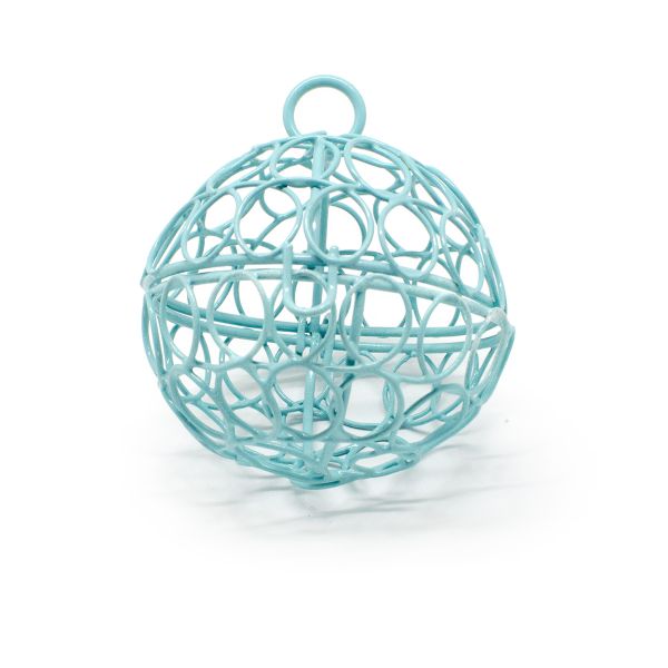 Миниатюра кукольная: Шарик ( d=6,5 см), металл, бирюз. Y-650/2