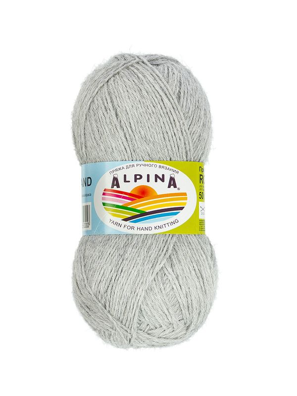 Пряжа Alpina Roland / уп.4 мот. по 50г, 200м, 25 св.серый