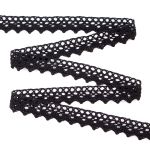 Кружево вязаное (тесьма) 16 мм / 25 метров, рис.16.01.078 (черный), С3749Г17