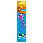 Карандаш акварельный в наборе заточенный 8х6 цв, Лео LBSWP-06