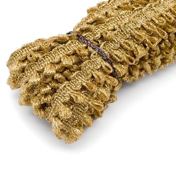 Тесьма отделочная вязаная 17 мм, 10 м, (золото)