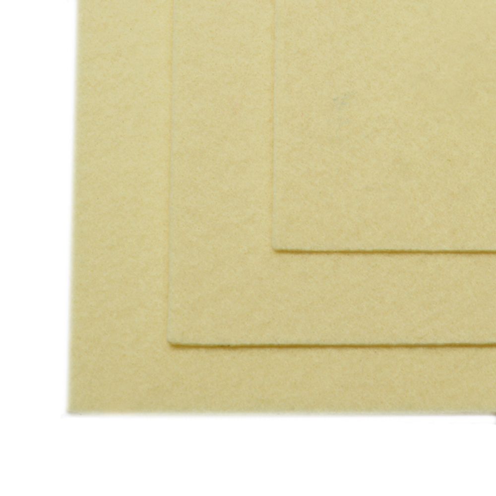 Фетр листовой мягкий 1.0 мм, 20х30 см, 10 шт, цв. 647 топ.молоко