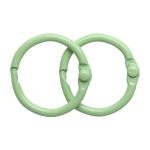 Кольца для альбомов разъемные металл 20 мм, 10 шт, светло-зеленый, 5AS-102