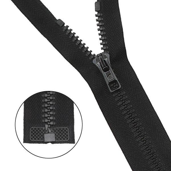 Молния трактор Arta Т6 (6 мм) 1 зам., разъем., 85 см, ОПТ. УП. 25 ШТ., 077 черный