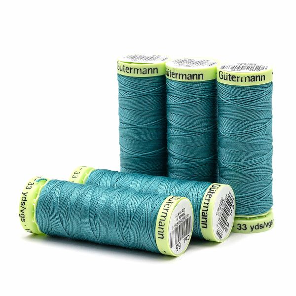 Нитки отделочные Gutermann Top Stitch, 30м, 055 св.зеленая бирюза, 5 катушек