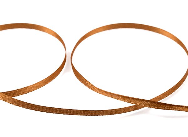 Лента атласная 2-сторонняя 3.0 мм / 91.4±2 метра, 122 св.коричневый, Gamma AL-3P