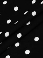 Штапель в горошек 90 г/м², 145 см / 2 метра, TBY.Vidt.01 цв.черный